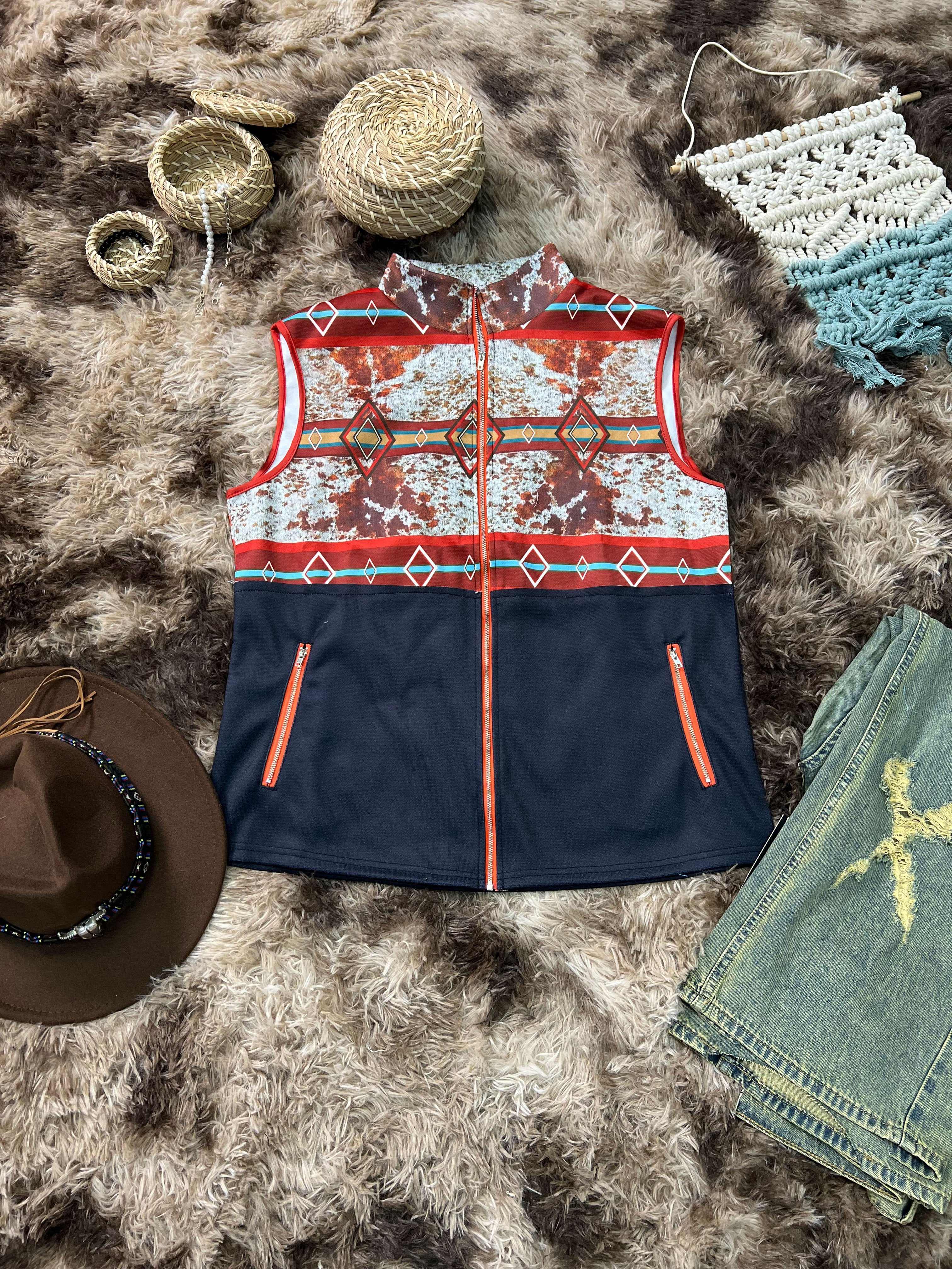 Ethnic shop sleeveless jacket