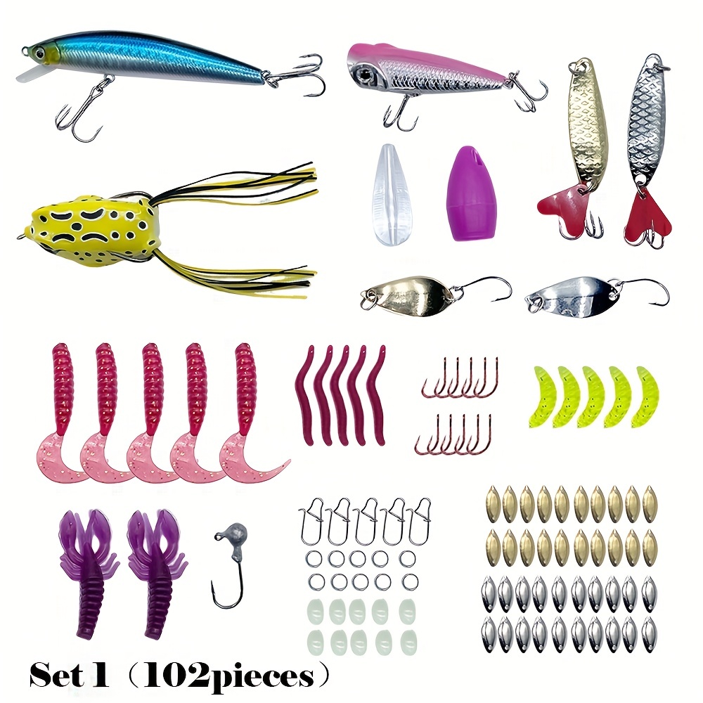 Fishing Accessories Tackle Kit - 286pcs Fishing Tackle