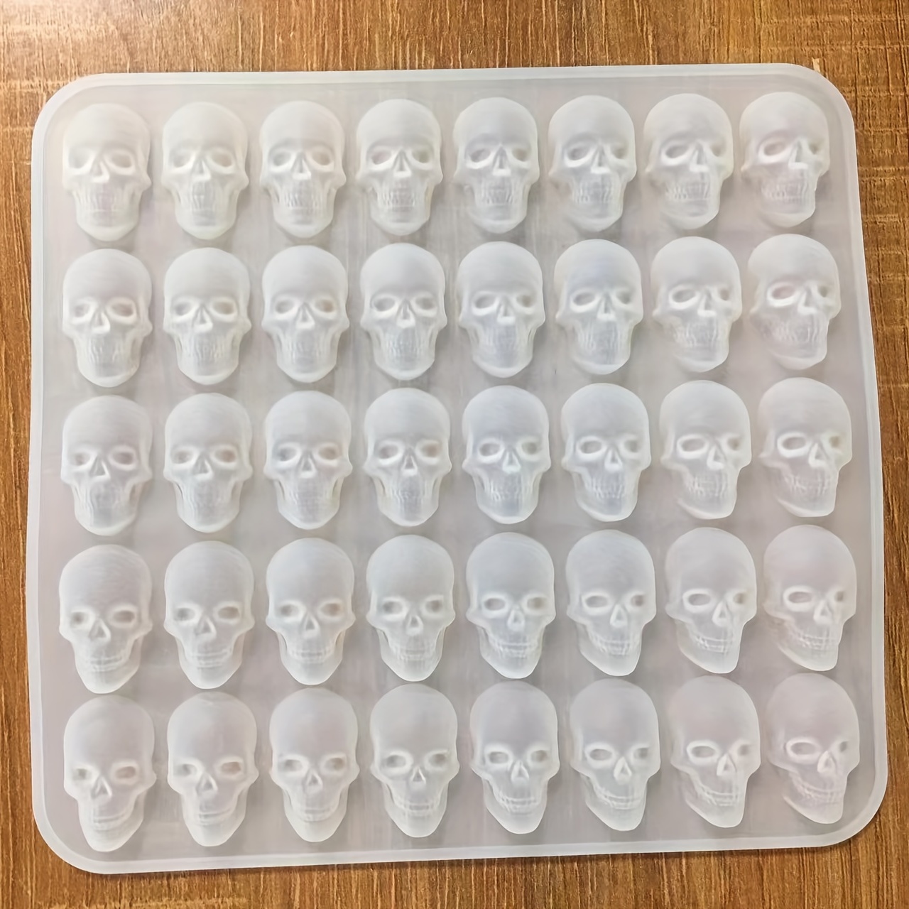 2pcs/set 40-cavity Silicone Ice Cube Tray Mold For Chocolate, Candy, Jelly,  Skull Shaped Gummy And Dropper Mold