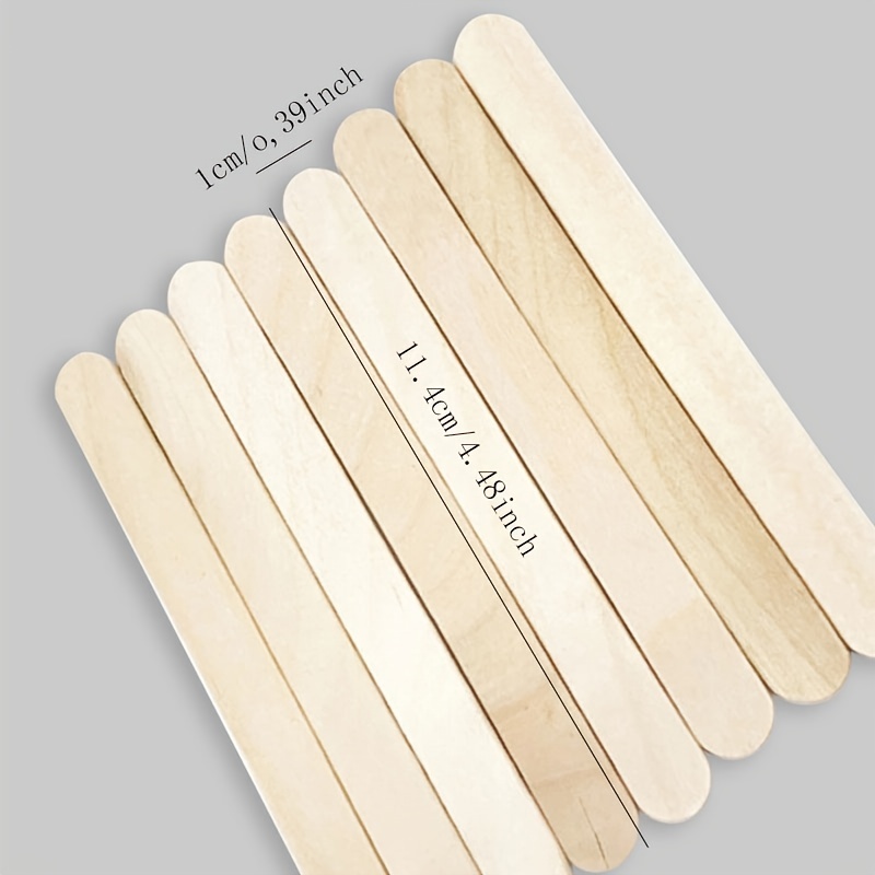 Kitchen Decor and Supplies [50/100/150 /200/300Count] Wooden Multi-Purpose Popsicle  Sticks ,Craft, Ices, Ice Cream, Wax, Waxing, Tongue Depressor Wood Sticks 