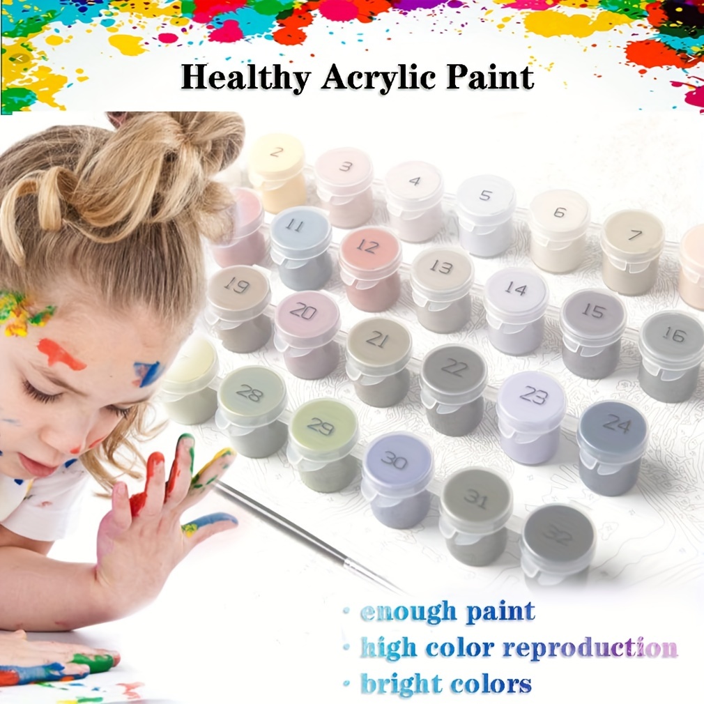 Diy Paint By Numbers For Adults Beginner, Easy Paint By Numbers For  Beginner, Acrylic Watercolor Paint By Number For Kids, Painting By Numbers  Perfect For Gift Decor - - Temu Australia
