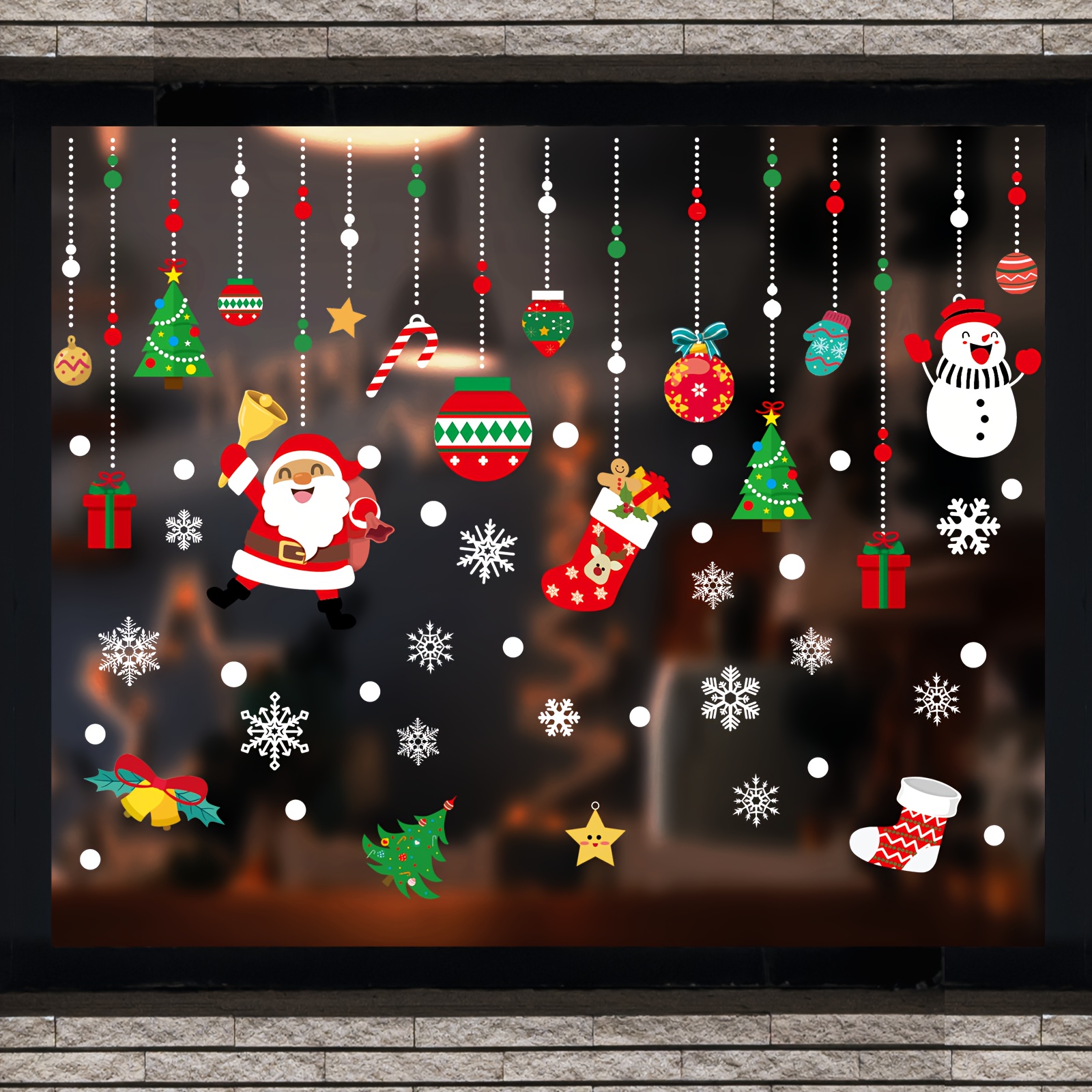 Christmas Window Clings Christmas Snowflake Stickers Glass - Temu