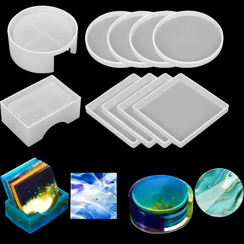 5pcs Large Deep Square Resin Mold Silicone, Epoxy Resin Pouring Mold DIY  Box Resin Silicone Set Mold, Transparent Cube Silicone Mold For Resin  Casting