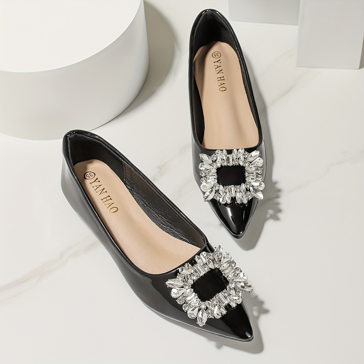 Flat shoes with on sale bling