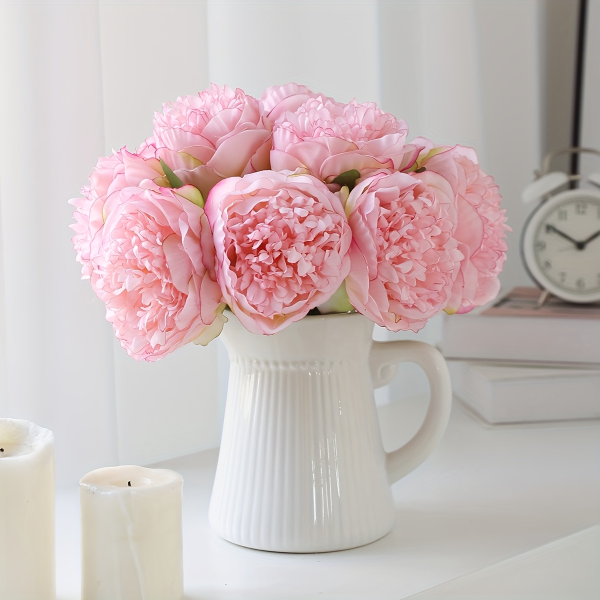 Tifuly 2 mazzi di peonie Artificiali, Bouquet di Fiori Vintage di peonie di  Seta realistiche per la Decorazione Domestica del Partito dell'ufficio di  Nozze, composizioni Floreali (Rosa Pesca) : : Casa e