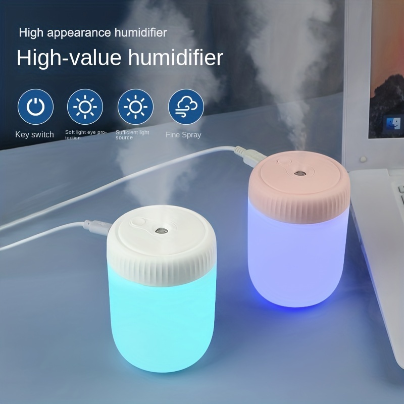 Humidificateur à ultrasons, avec lumière dégradée de couleur, USB, pour la  maison et le bureau