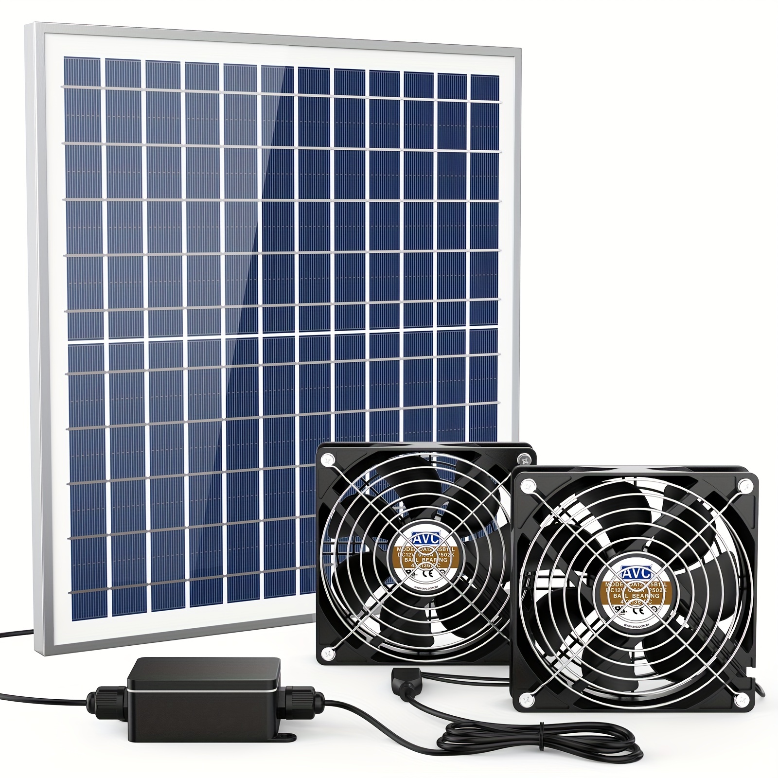 Ventilateur d'extraction solaire, 10W 12V, 5 pouces, Mini ventilateur