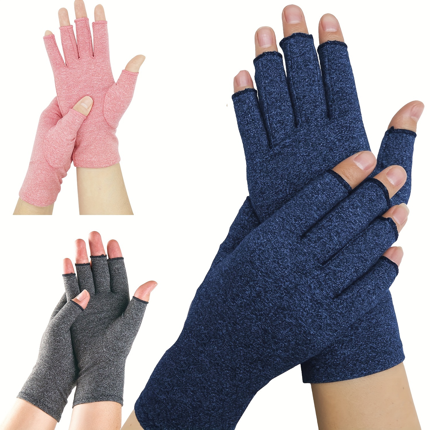  BracEasy Compression Gloves: Open-Fingertip Arthritis