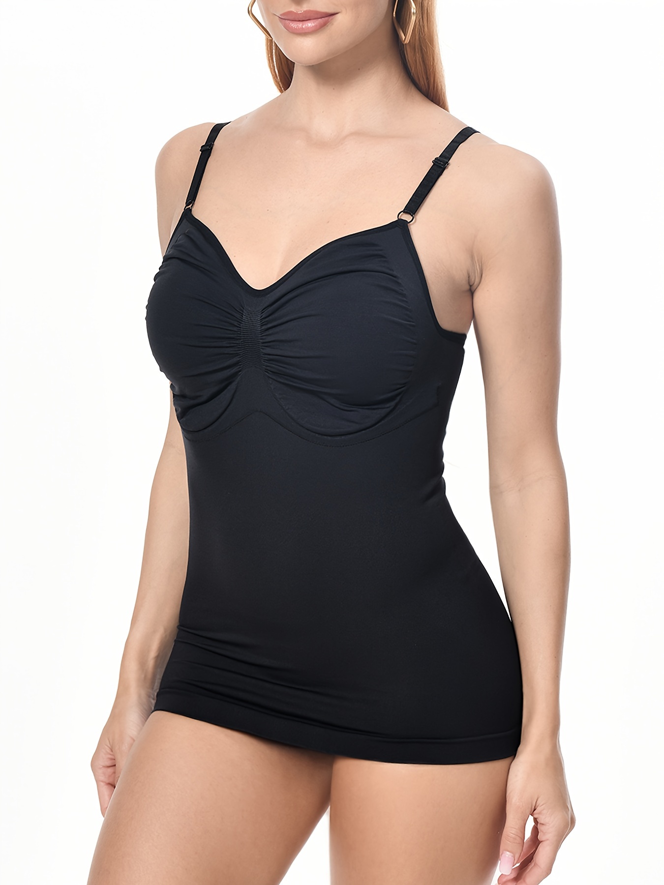 Women's Shapewear Tank Tops with Liner Padded Bra Camisole Solid