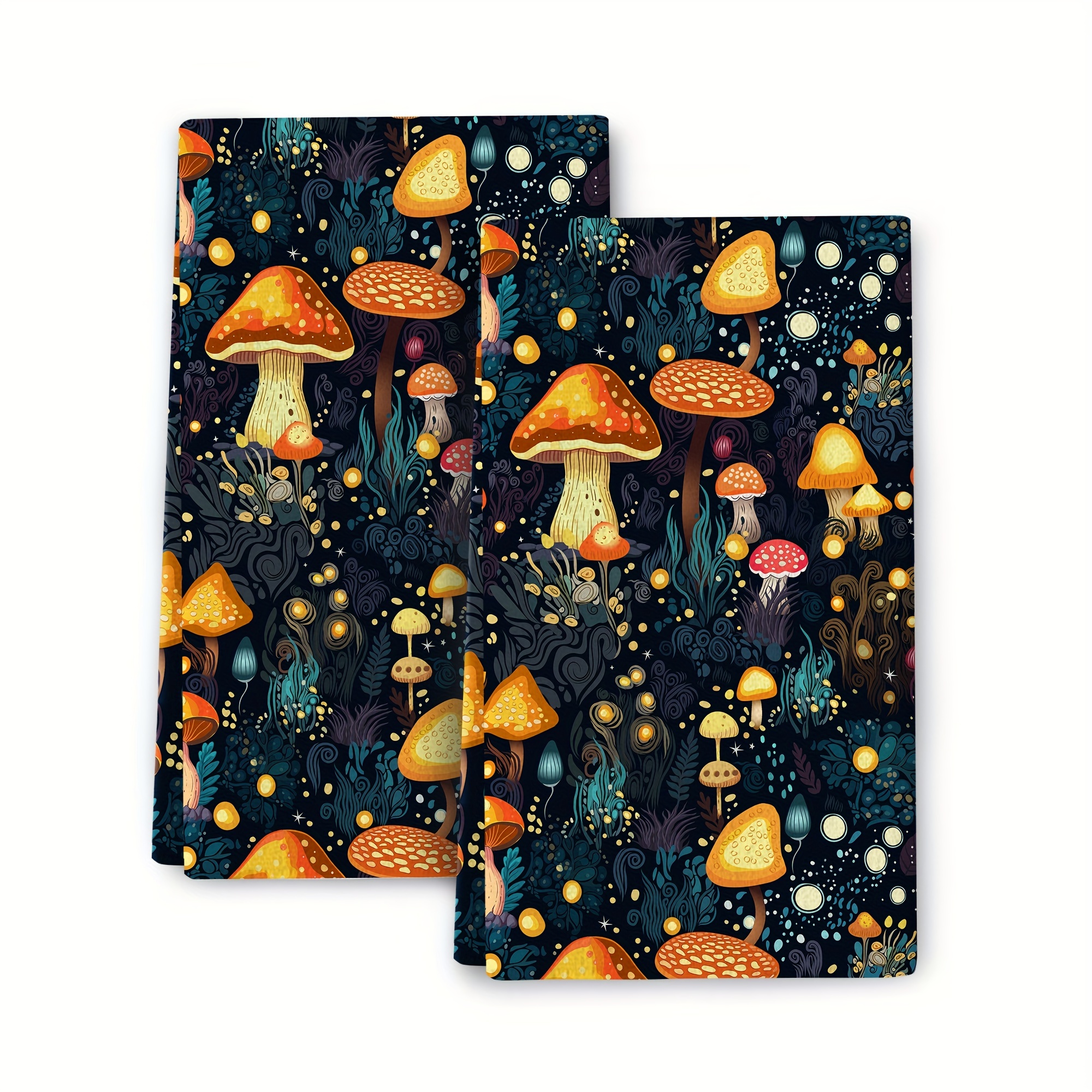Multicolour Magic Mushroom Kitchen Table Mat Absorbent Silicone Drain Pad  Mat