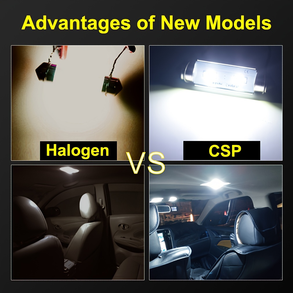 2PCS C5W LED C10W LED Bulb 4014 Chip 12V Reading Lamp Car Interior Light  White