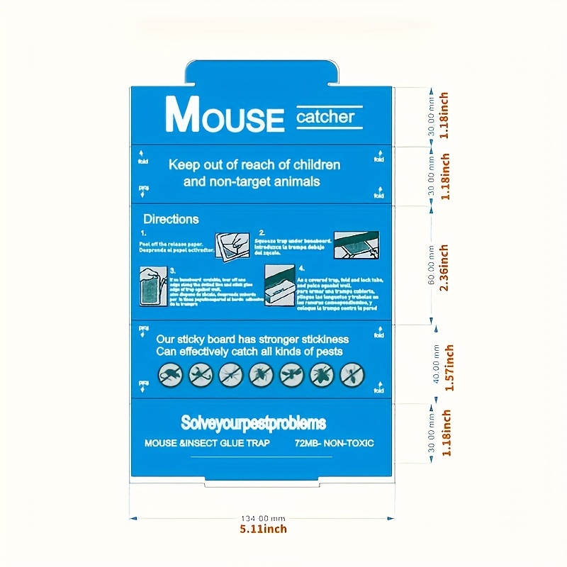 1/3/6cpcs, Disposable Mouse Sticky Board, Mouse Catcher, Mouse, Cockroach  And Insect Adhesive Board, Non-toxic Adhesive Trap, Mouse Trap, Cockroach  Trap, Insect Trap, Insect Repellent Supplies, Pest Control, Apartment  Essentials, Household Gadgets 