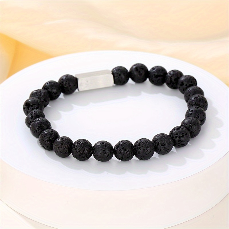 Personalized Lava Stone Bracelet