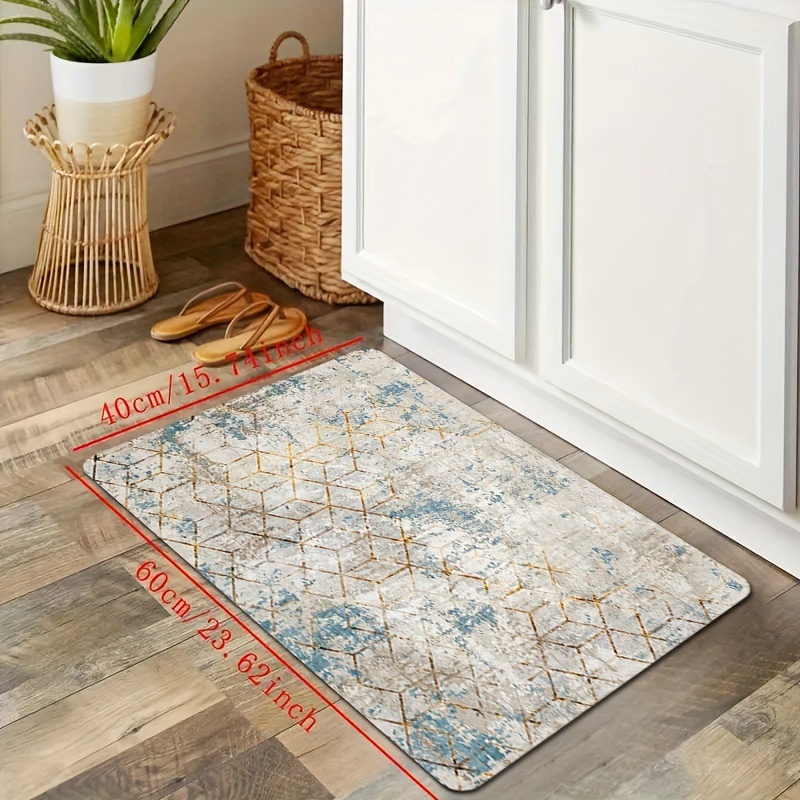 Absorbent Anti Slip Kitchen and Bath Mat Modern Abstract