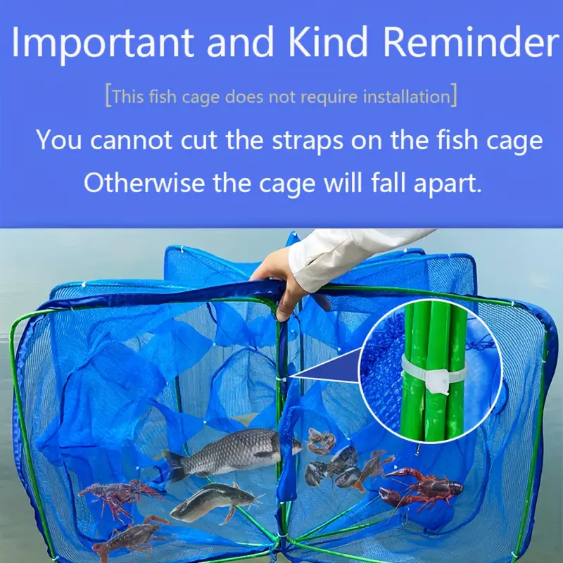 Fishing Bait Traps Crab Traps Shrimp Traps Foldable Cage 6 - Temu
