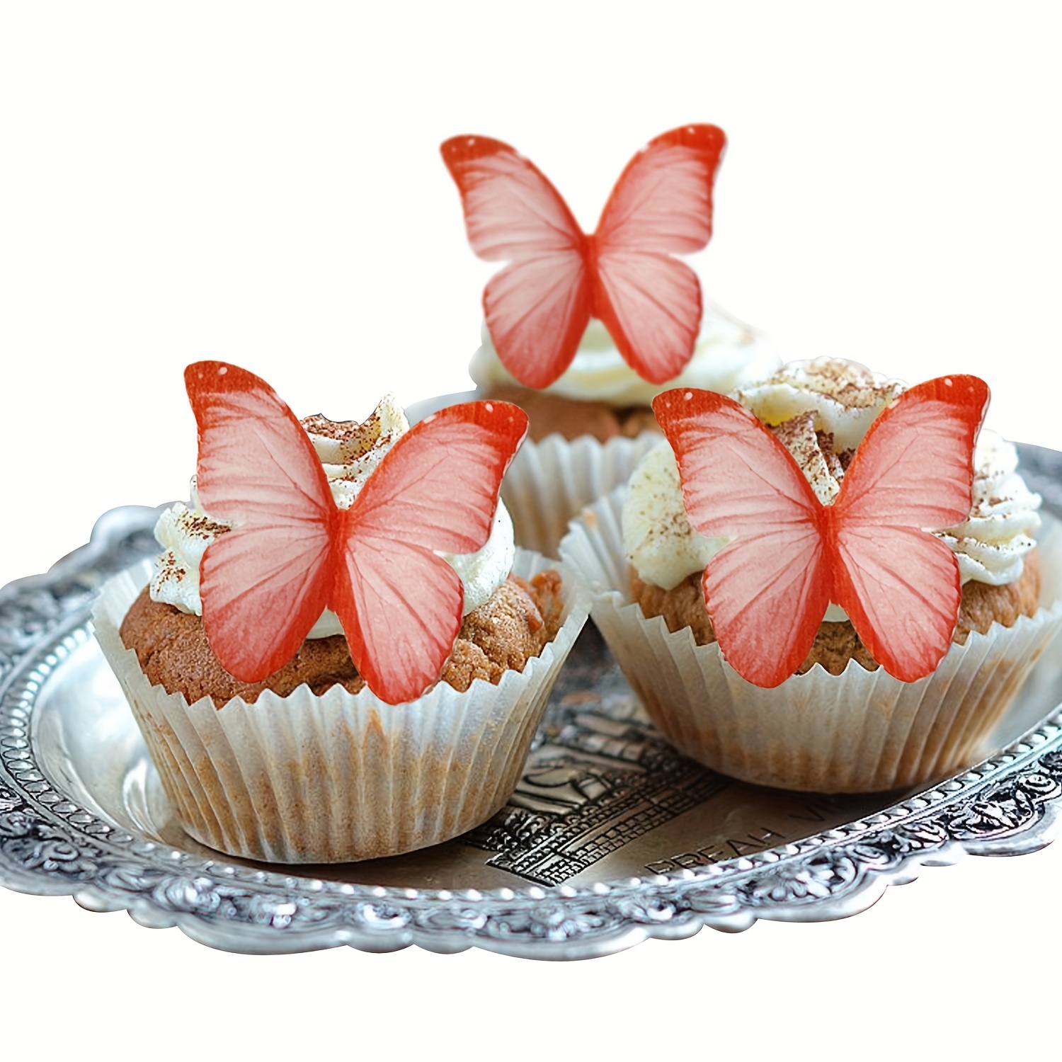 70pcs Decoración Comestible Cupcakes Topper Flores Mariposas - Temu Chile
