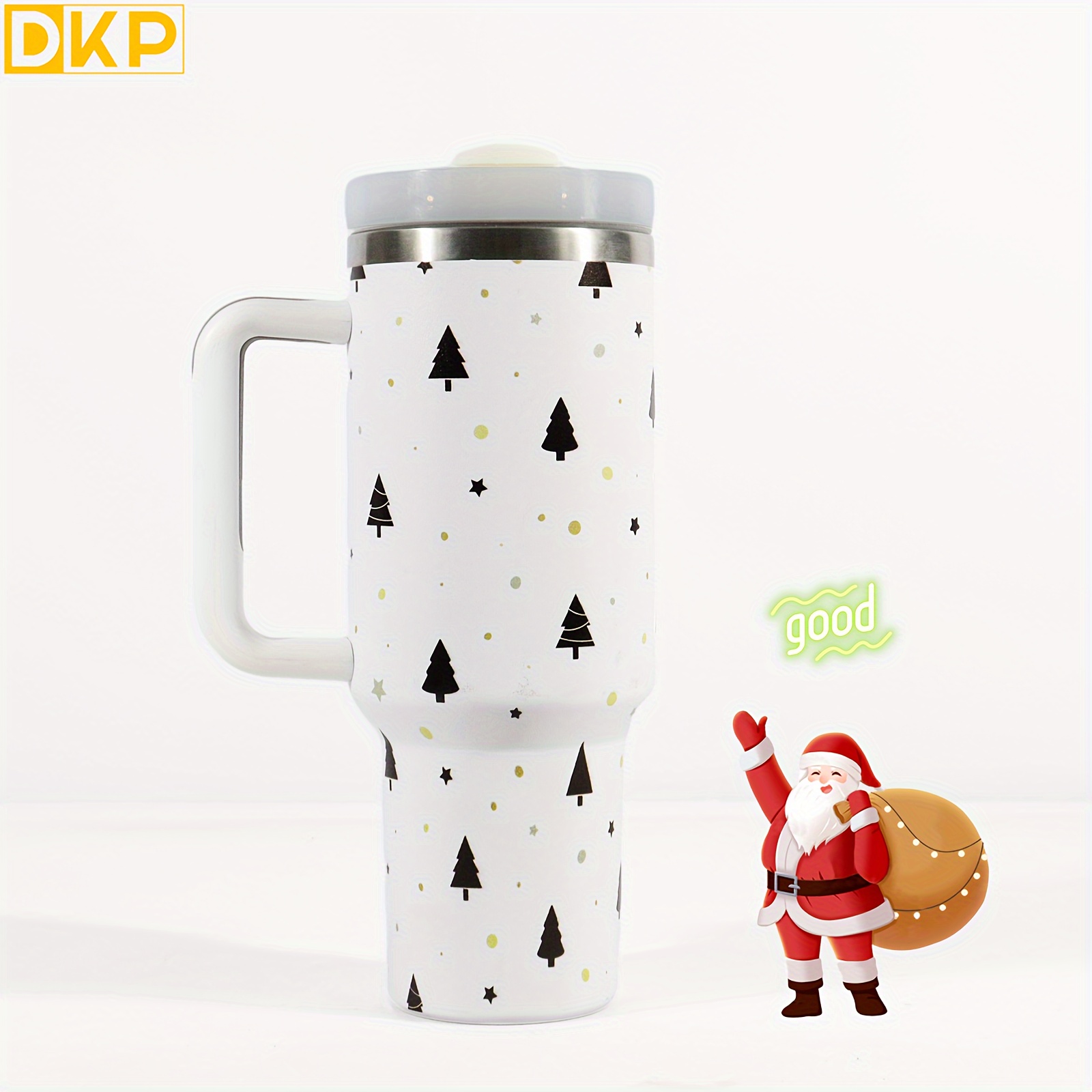 1pcs DKP 40oz Large Capacity Tumbler Water Bottle With Handle And Straw  Lid, Insulated Reusable Stainless Steel Water Bottles Travel Mug Coffee Cup  Car Cup Water Cup Cup For Men Women Outdoor