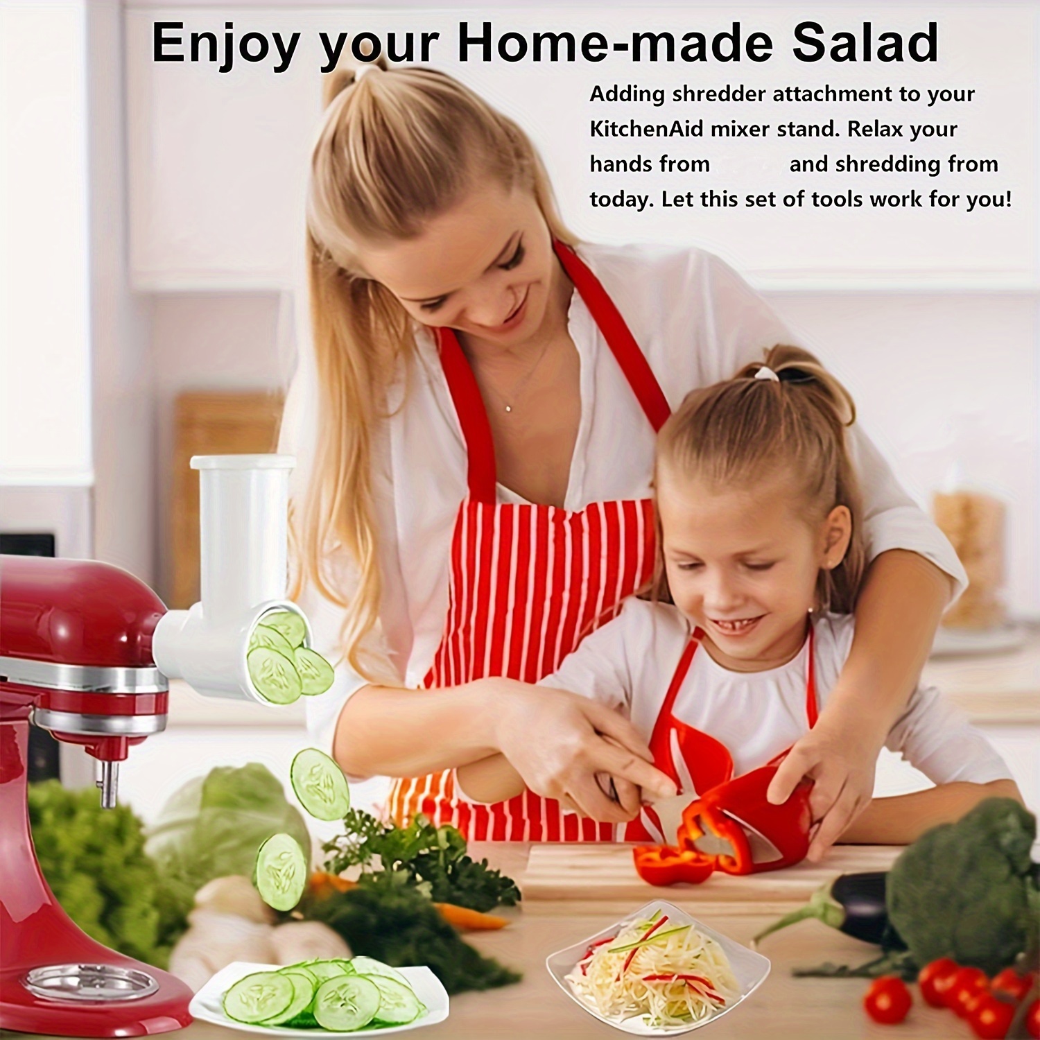 For KitchenAid Stand Mixer Cheese Grater Salad Slicer Shredder Attachment  USA