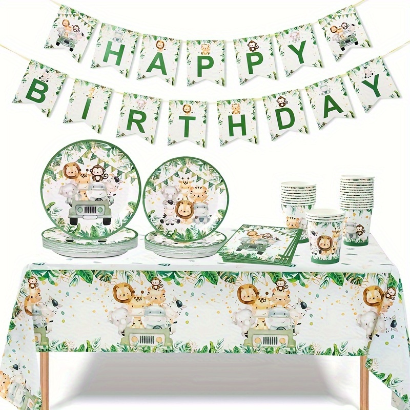 Décorations de fête à thème de Camouflage vert armée, vaisselle, gobelets,  assiettes, serviettes de table, bannières, fournitures de fête prénatale