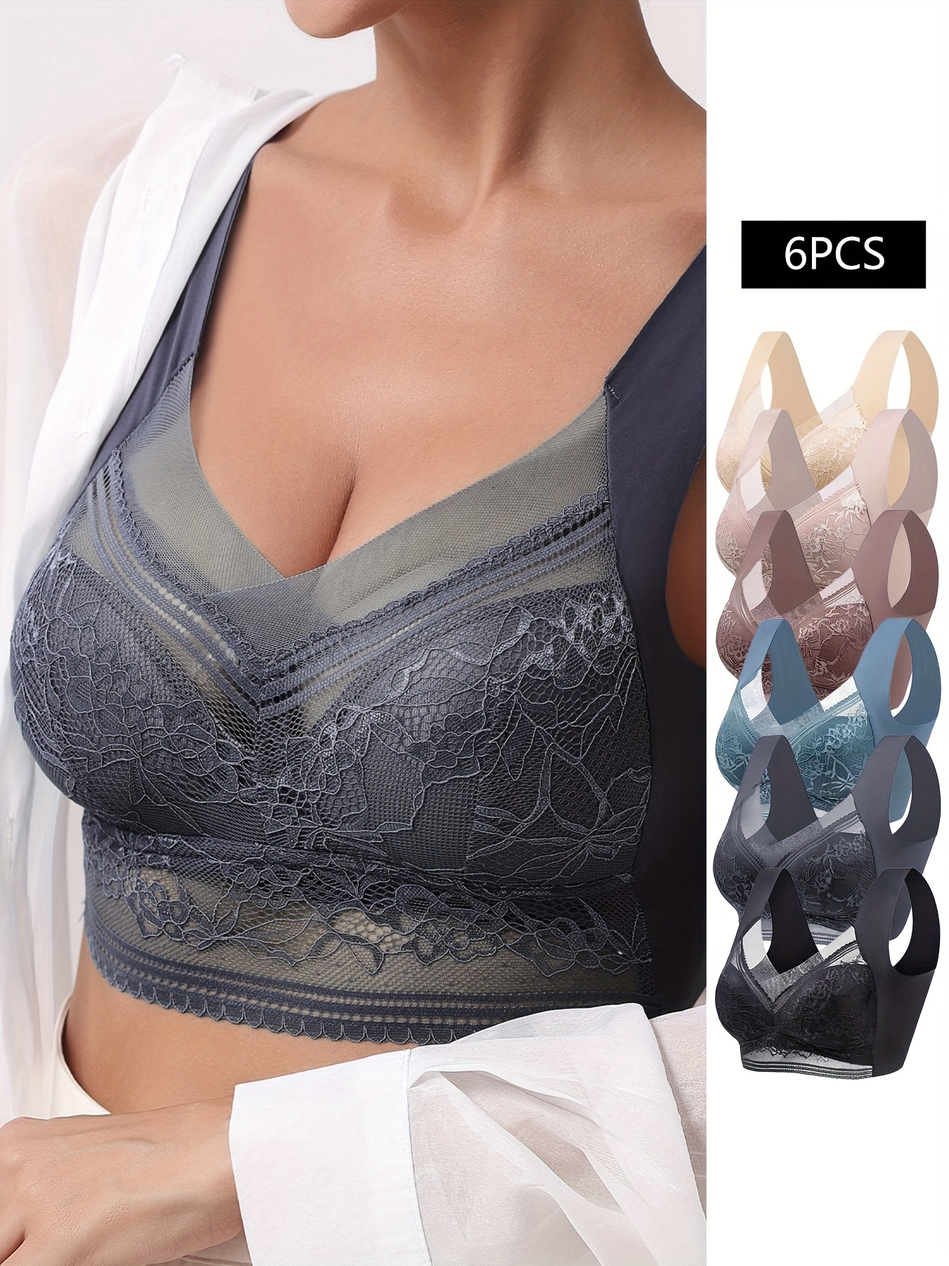 Brazier for Women Breathable Comfortable Without Steel Ring Solid Floral  Color Bra Seamless Sports Bras : : Clothing, Shoes & Accessories