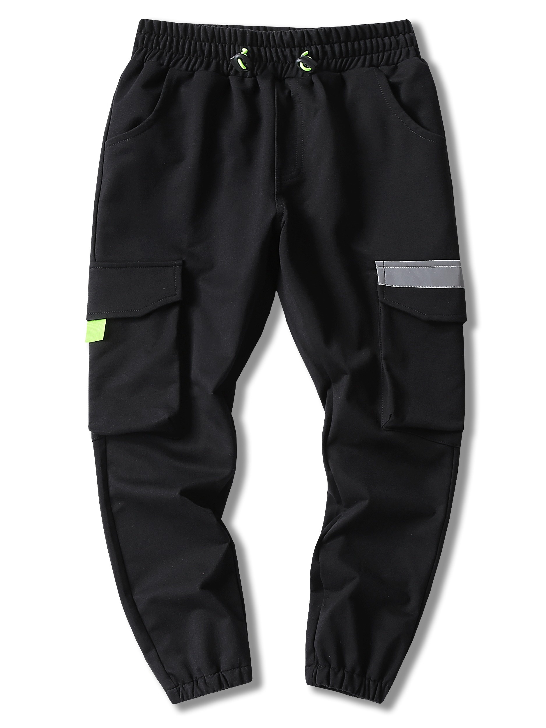 Boys Casual Stretch Loose Cargo Pants Elastic Waist Jogger - Temu