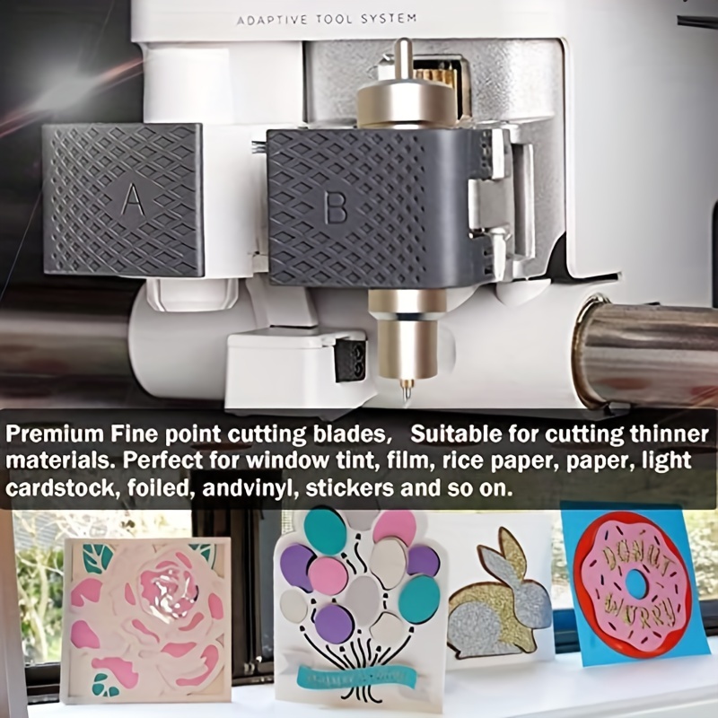 Premium Fine Point Blade Compatible with Cricut Maker 3/Maker/Explore 3/Explore Air 2/Air/One,Fine Point Blade Housing for Slicing Cuts Glitter