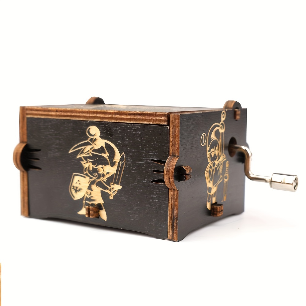 Youtang Boîte à musique Legend of Zelda en bois sculpté à remonter  mécanisme doré Cadeau musical avec miroir : : Cuisine et Maison