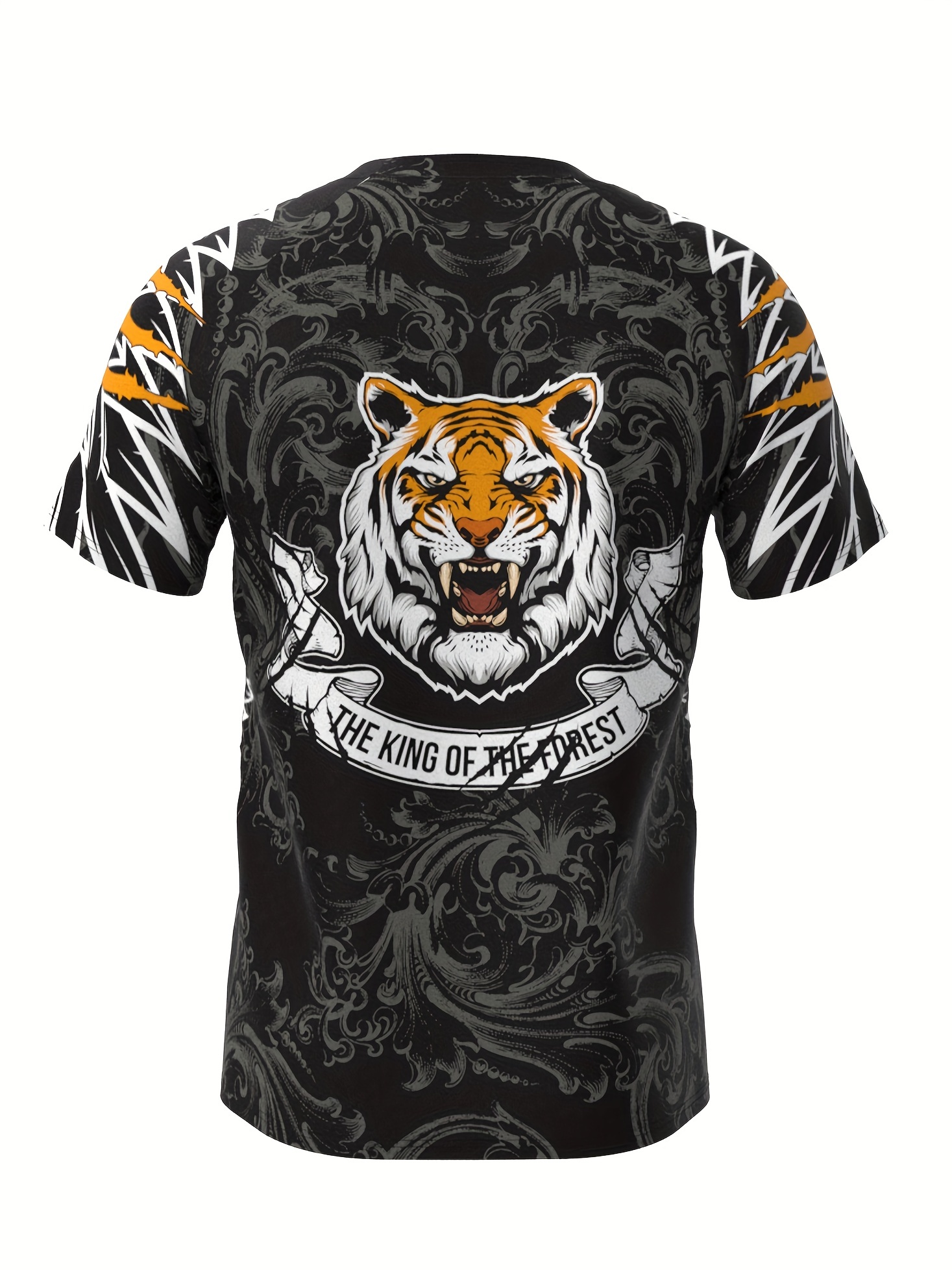 Men's Tiger Print T-shirt: Stylish Comfort For Summer Outdoor Adventures! -  Temu