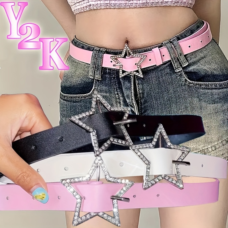 Cute Heart Buckle Wide Belts Candy Color Casual Leather Belt - Temu