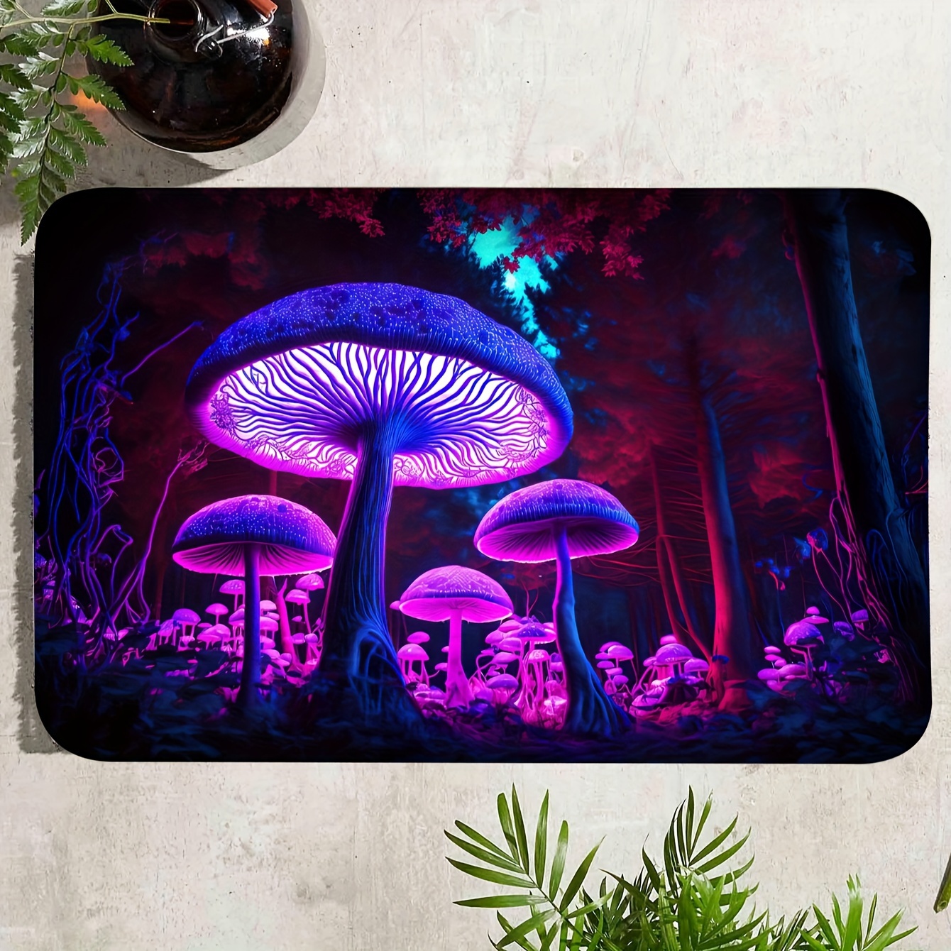  The Various Mushroom Art Entrance Doormat, Waterproof