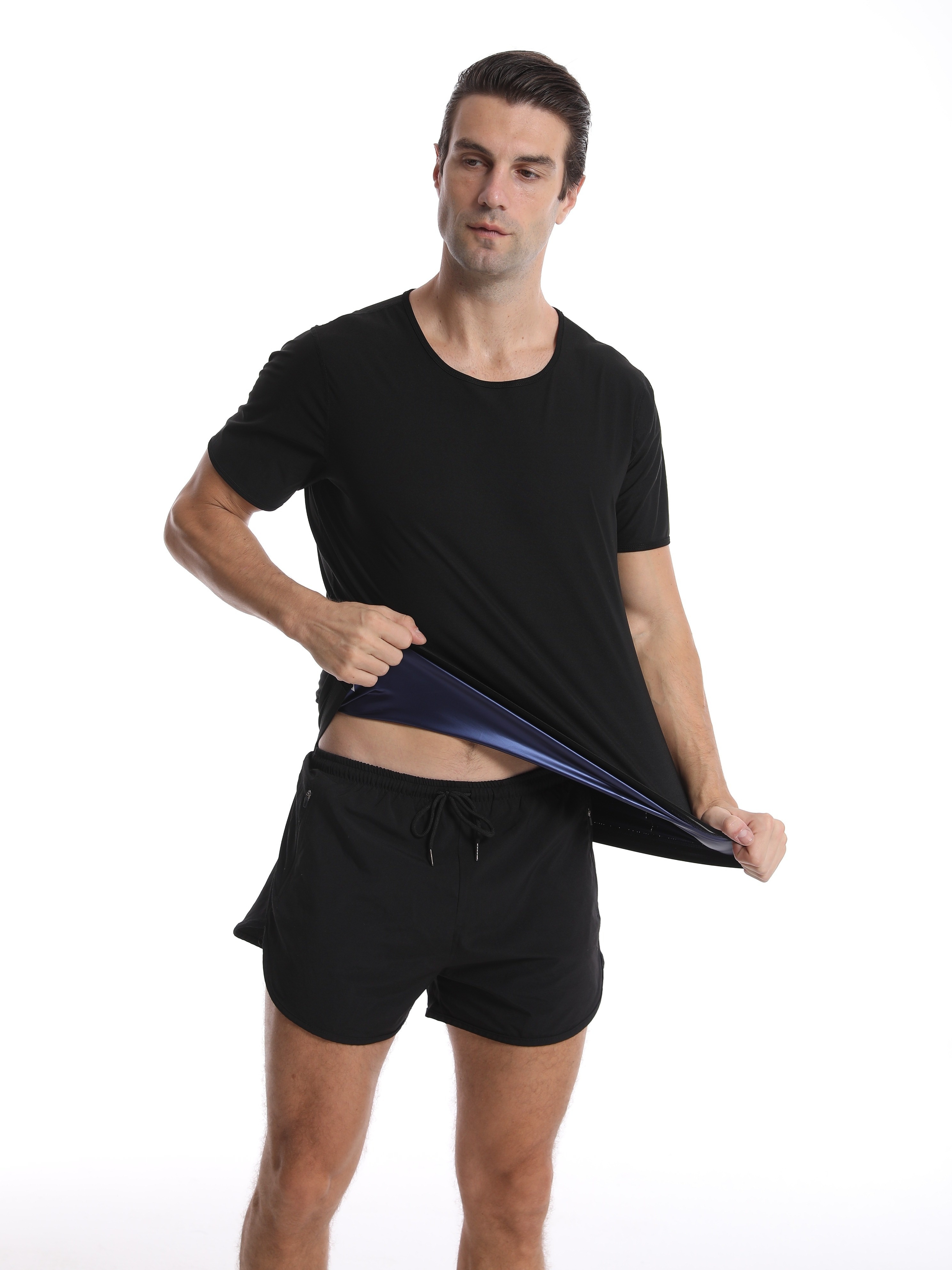 Men's Sweat Wicking Sauna Shirt Short Sleeves Non slip - Temu
