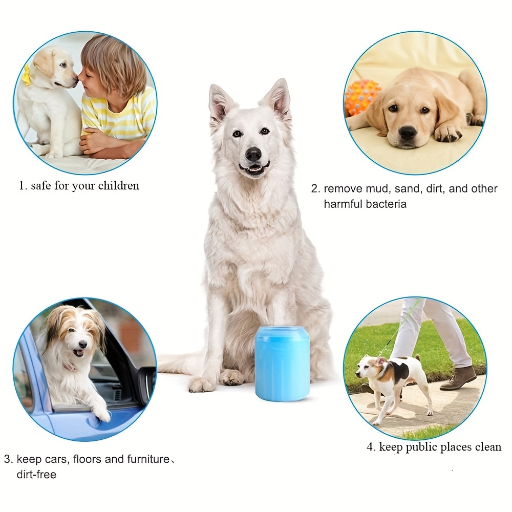Nettoyant pour pattes de chien 2 en 1, Toilettage canin, Lave-auto Dog  Paw, Brosse