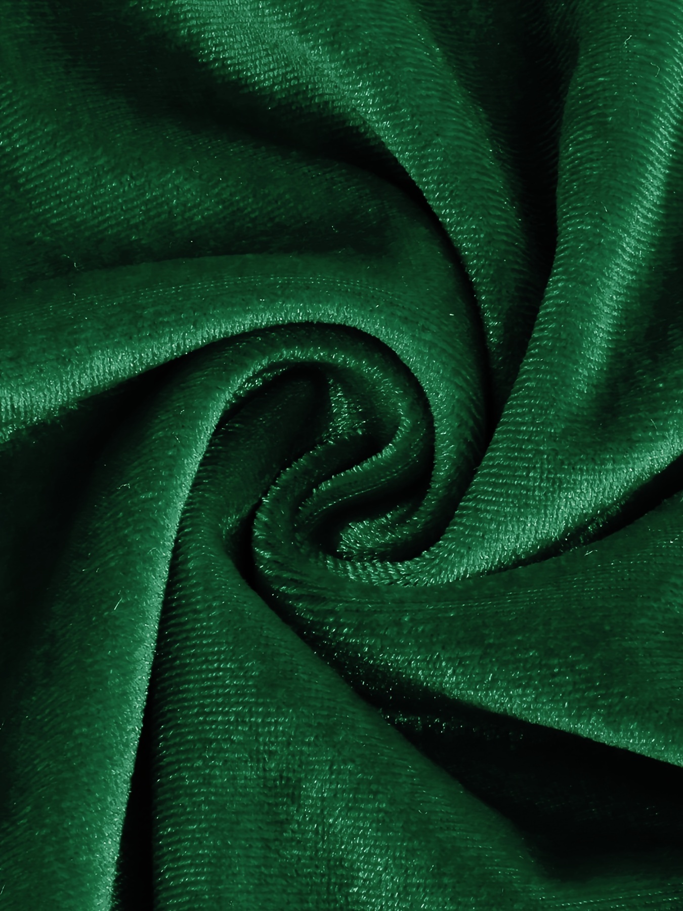 Solid Dark Emerald Green Upholstery Velvet Textile Fabric