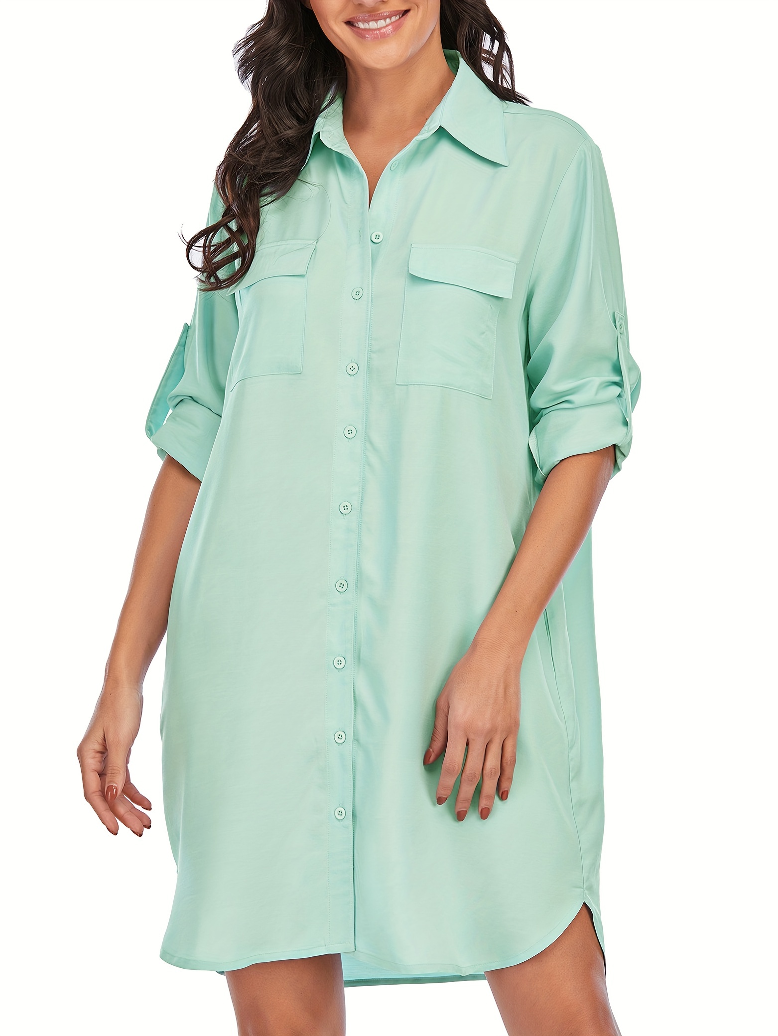 Button up best sale dress with pockets