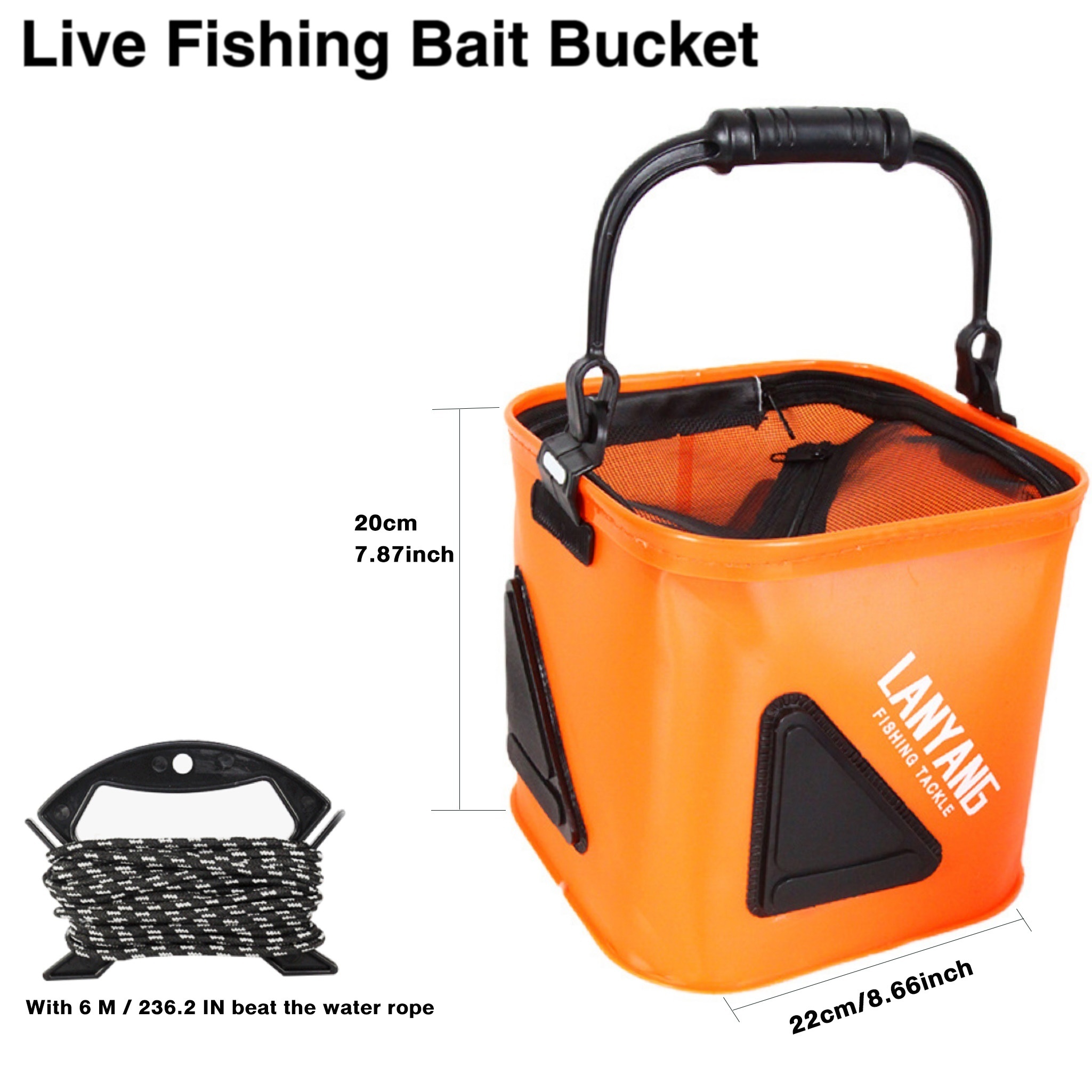 Waterproof Foldable Fishing Bucket Portable Multi Functional - Temu  Australia