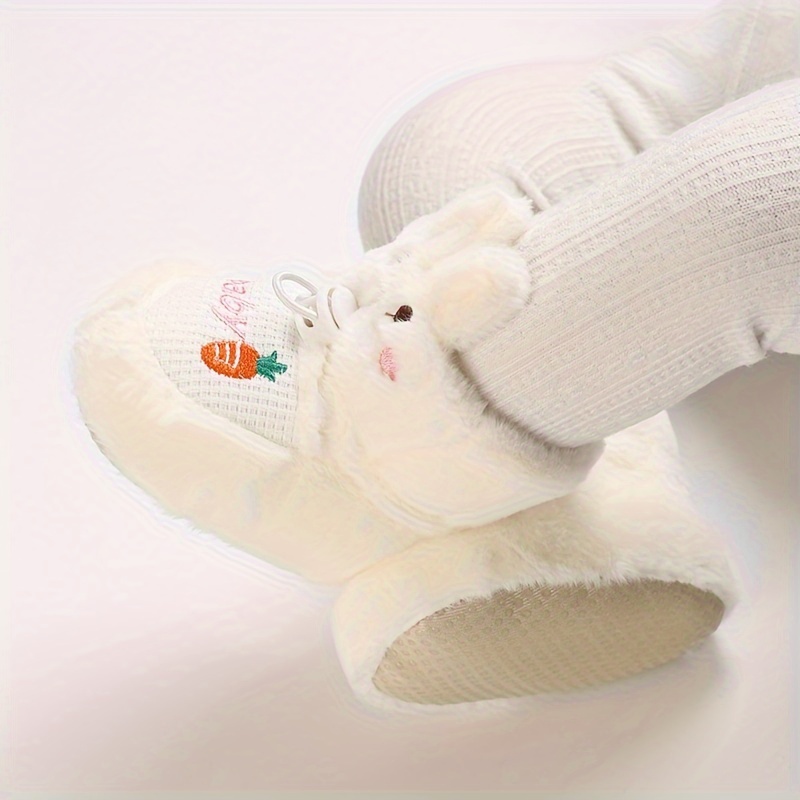 Newborn Baby Shoes for 0-1 Years Old, Cute Cartoon Winter Booties with Lining and Soft Sole - Warm Snowlander Walking & Casual Footwear