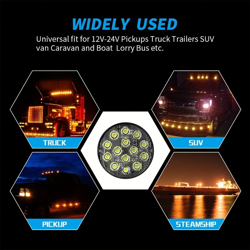 14led Car Side Strobe Signal Lamp Truck Trailer Strobe Light