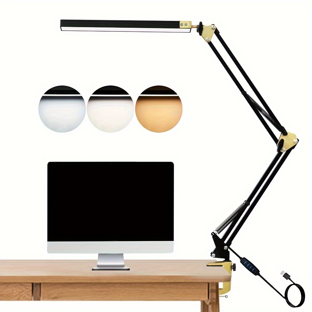Lampe de bureau Led avec Clip Eye Protection Rocker Arm Lampe de