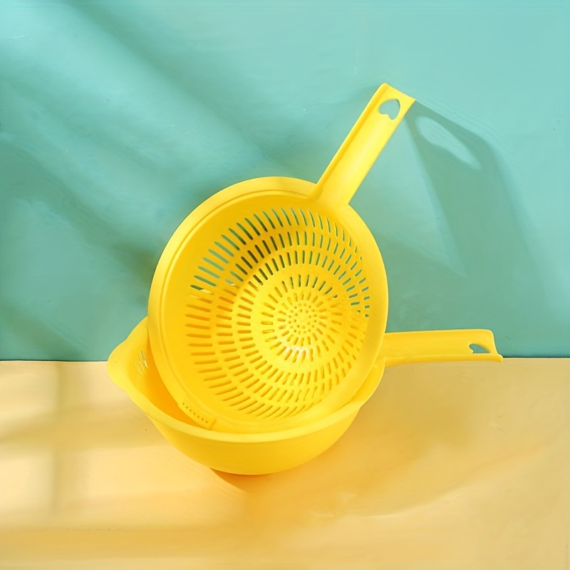 Double Layer Drain Basket With Handle for Vegetable Washing