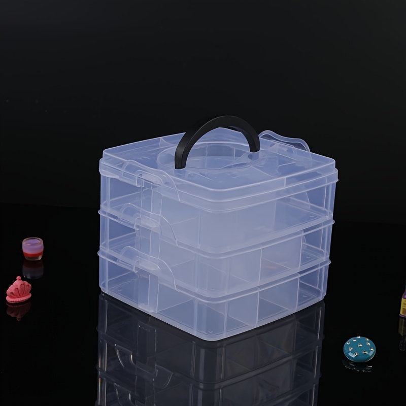 3 layer Adjustable Storage Container Box Jewelry Beads Diy - Temu