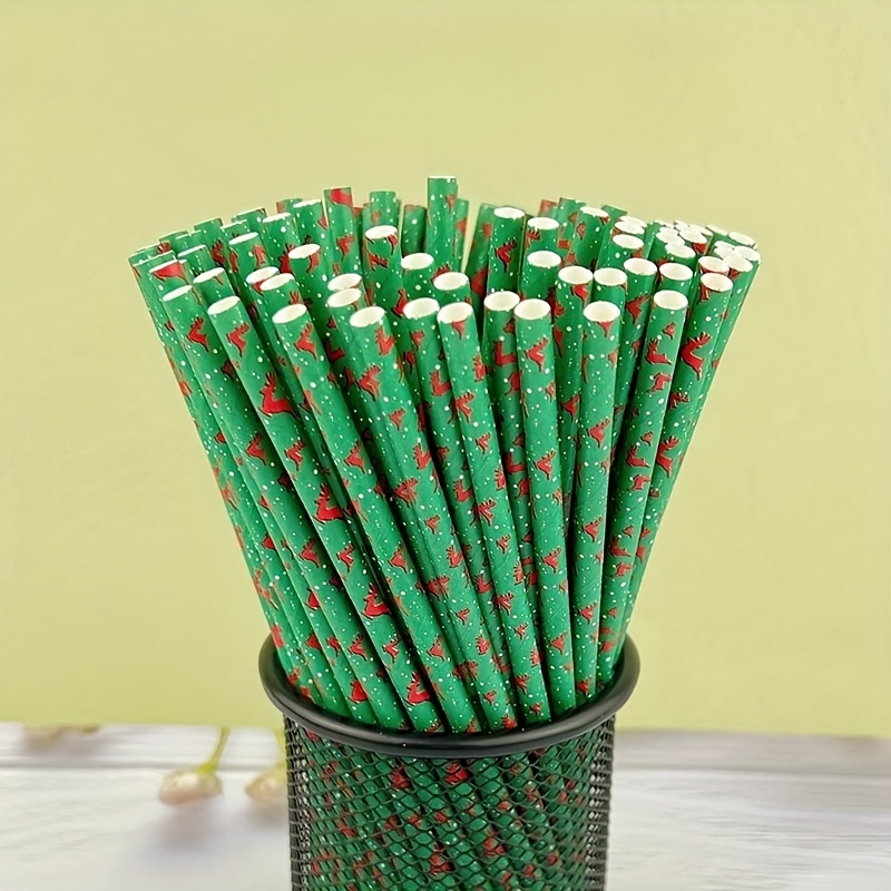 Red and Green Christmas Tree Paper Straws: Christmas Tree Straws, Holiday  Party, Christmas Party, Christmas Tree Paper Straws 