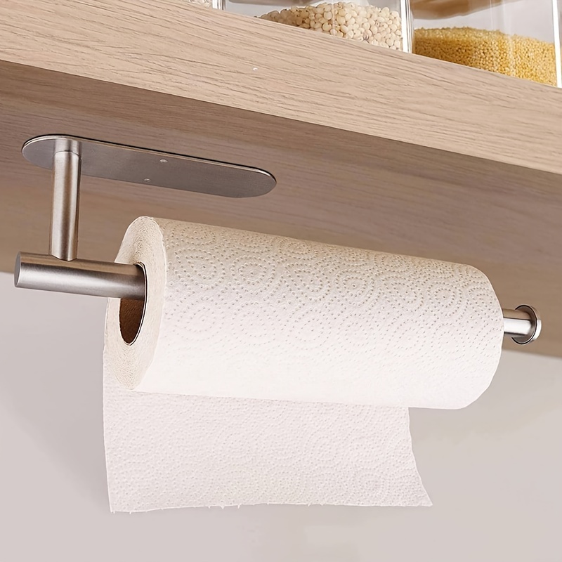Self Adhesive Metal Tissue Kitchen Paper Towel Holder Wall Mount