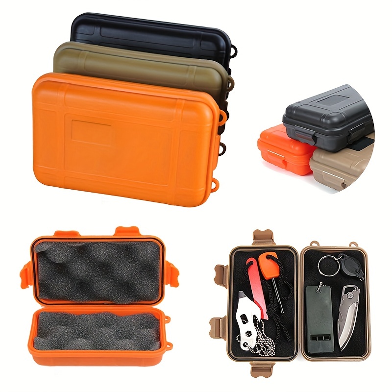 Small Waterproof Phone Container, Outdoor EDC Water-Proof Pressure-Proof  Shock-Proof Seal Storage Box Survival Equipment for Outdoor Tool Carrying  and Protecting(Small) : : Sports & Outdoors