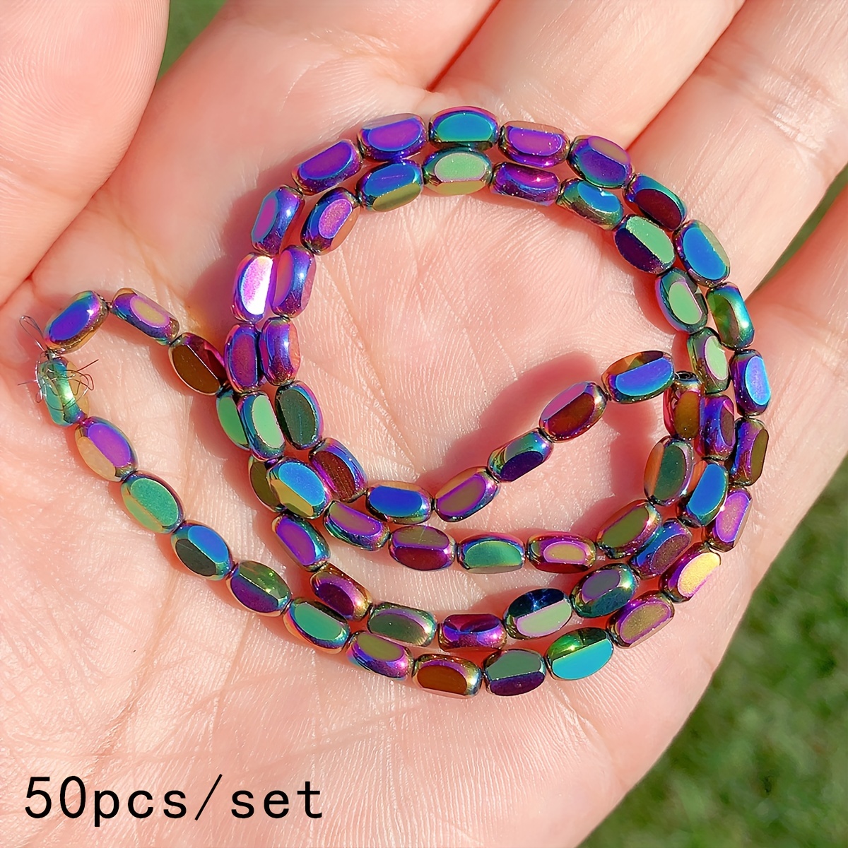 Ab Color Natural Beads Faceted Cube Loose Spacer Beads - Temu