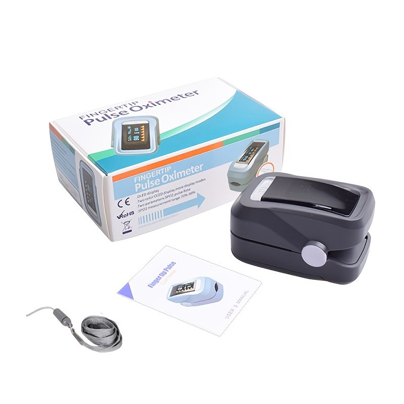 Tensiomètre noir Doigt Pulse Oximete LED Affichage HD Portable Oxymètre  Équipement Médical Blood Oxygen Monitor de Pouls