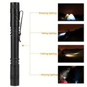portable pen light, waterproof mini led flashlight for camping and emergencies portable pen light with xpe technology and 1 2 aaa battery details 3