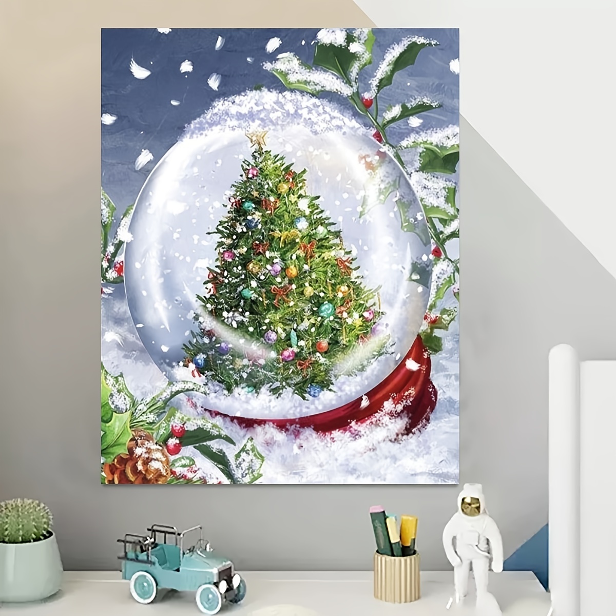 Christmas Snowy Night Paint By Number For Adults Without - Temu