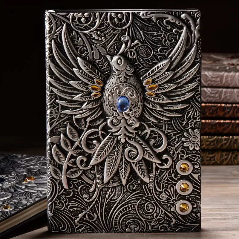 100sheets vintage phoenix leather journal notebook diary travelers notebook 4 colors available details 4