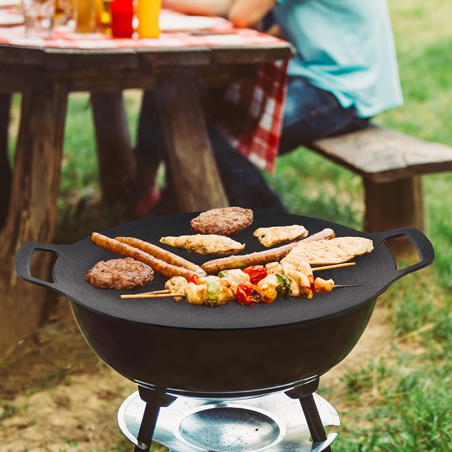 Bbq Pan, Barbecue Stove Pan, Grill Steak Plate, Household Non