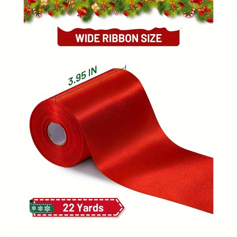 Red Satin Ribbon 4 Inch x 22 yd Wide Thick Ribbon for A Grand Opening  Business Ribbon Cuttings Ceremony Bow Wedding Chairs Pageant Sashes  Christmas Festival Decor - Yahoo Shopping